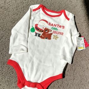 Santa's Little Helper Long Sleeve Onesie * 9M *NWT